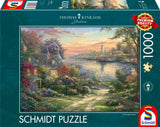 Schmidt Spiele Thomas Kinkade Studios: Puerto De Nueva Inglaterra, Rompecabezas De 1000 Piezas 58785