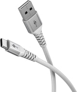 Cable Goobay Textil Supersoft Usb 2.0, Conector Usb-A > Conector Usb-C Blanco, 2 Metros 74531