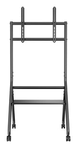 Aisens Soporte De Suelo Eco Con Rueda, 1 Bandeja Para Pantalla Interactiva/Tv 80kg De 37-86, Negro