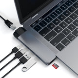 Satechi St-Tcphem Base Para Portátil Y Replicador De Puertos Thunderbolt 3 Gris