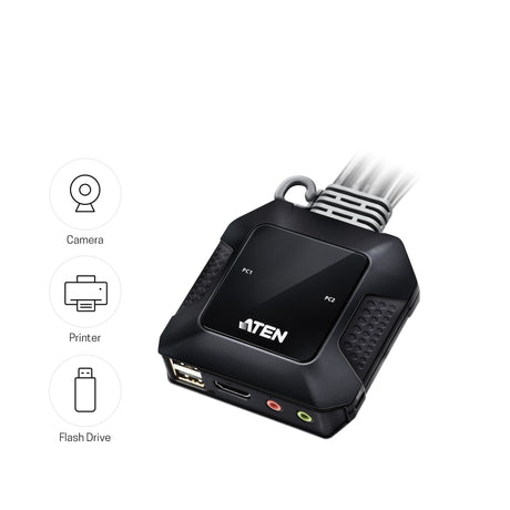 EAN 4710469340468 - ATEN CS22H-AT interruptor KVM Negro imagen 7