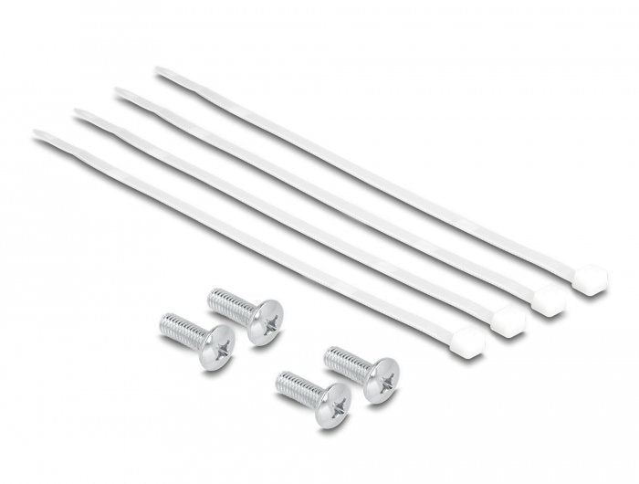 Delock Panel De Conexiones De 10" De 8 Puertos Cat.6a 1u Gris