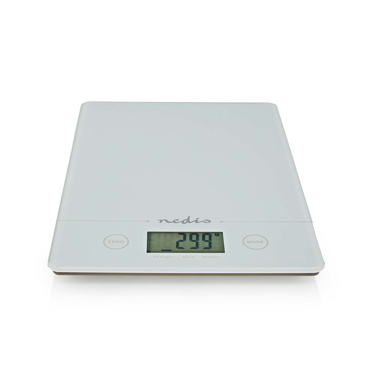 Nedis Bascula De Cocina  Digital  Cristal 3mm / Plastico   Blanco