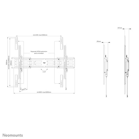 EAN 8717371449551 - Neomounts WL30S-950BL19 soporte para monitor 2,79 m (110") Negro imagen 20