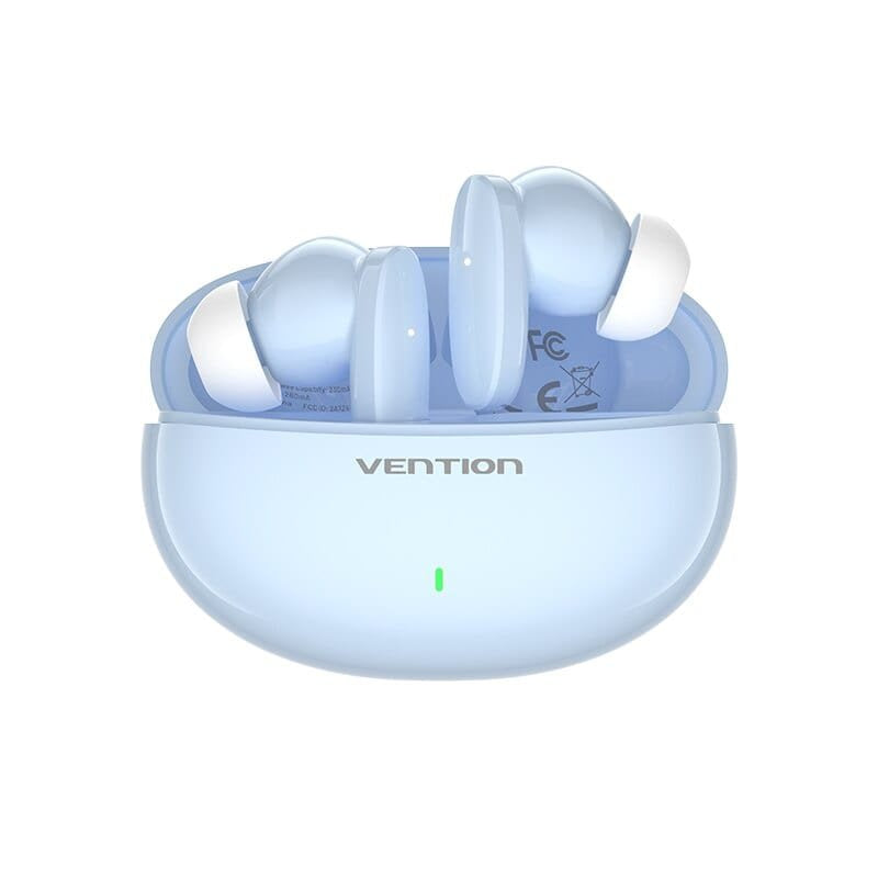Auriculares Bluetooth Vention Nbfs0 Con Estuche De Carga Autonomía 7h Azules