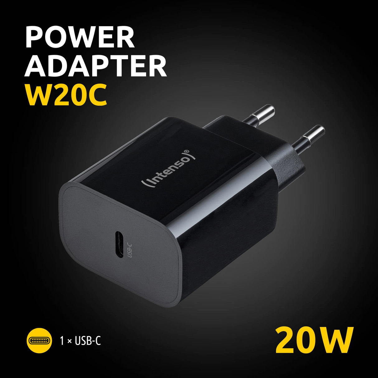 Intenso Usb-Ladegerät Usb-C 20 Watt Negro