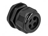 Delock Prensaestopa Para Cable Pg29 Para Cable Redondo Con Cuatro Entradas De Cable Negro