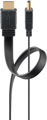 Goobay High Speed Hdmi 2.1 Flachcable Mit Ethernet 8k / 60 Hz (Negro, 3 Meter, 48 Gbit/S) 77145