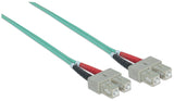 Intellinet 751100 Cable De Fibra Optica 3 M Sc Om3 Color Aguamarina