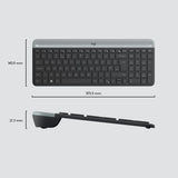 Logitech Mk470, Estándar, Rf Inalámbrico, Qwerty, Grafito, Ratón Incluido