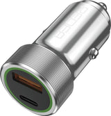 Pedea 20w Usb-C (Pd) Kfz-Schnellcargador 12 24v - 2-Ports Mehrfach Handy-Cargador Mit Usb-C Und Usb-A, Silber