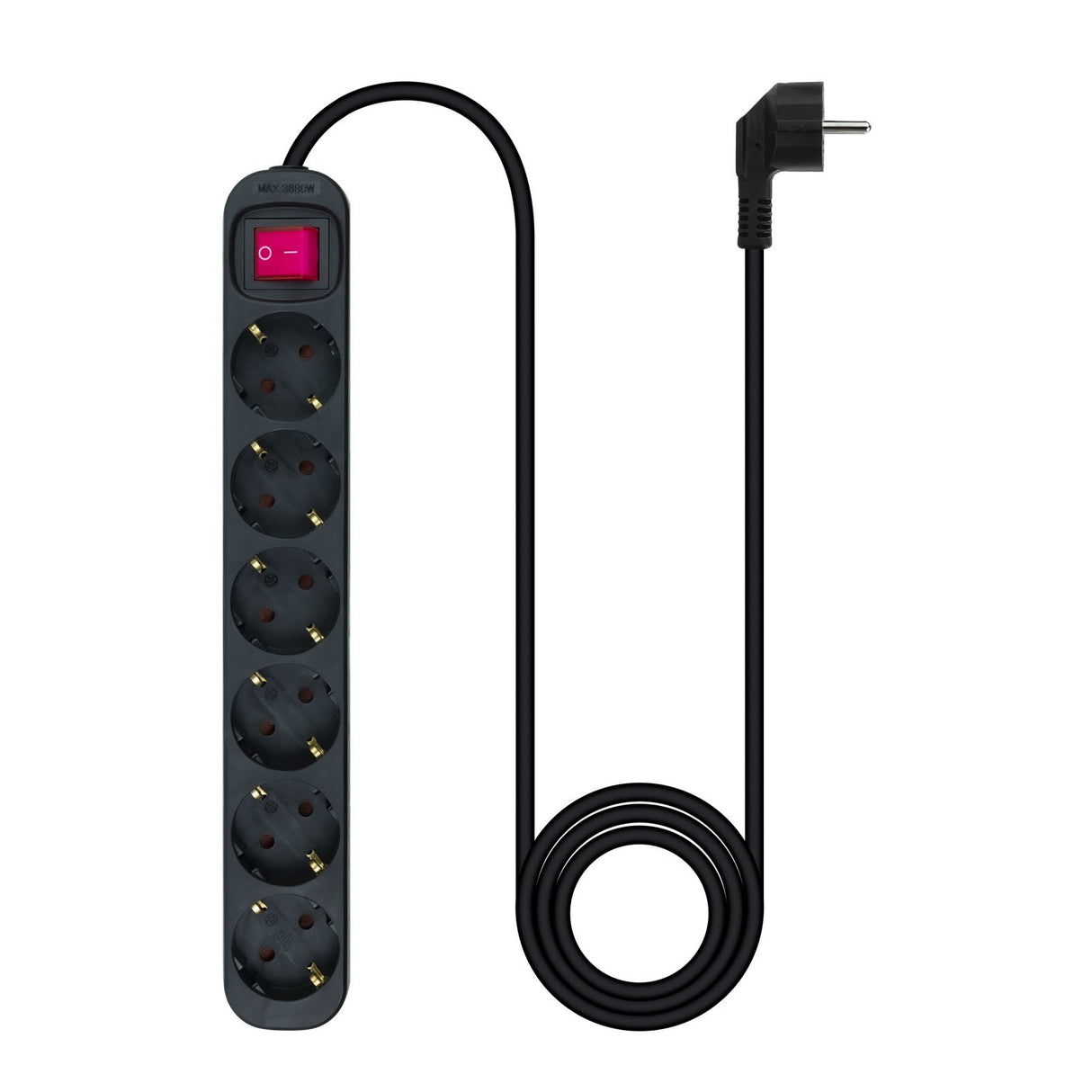 EAN 8433281010192 - Nanocable 10.37.0006-BK base múltiple 1,4 m 6 salidas AC Interior Negro imagen 2