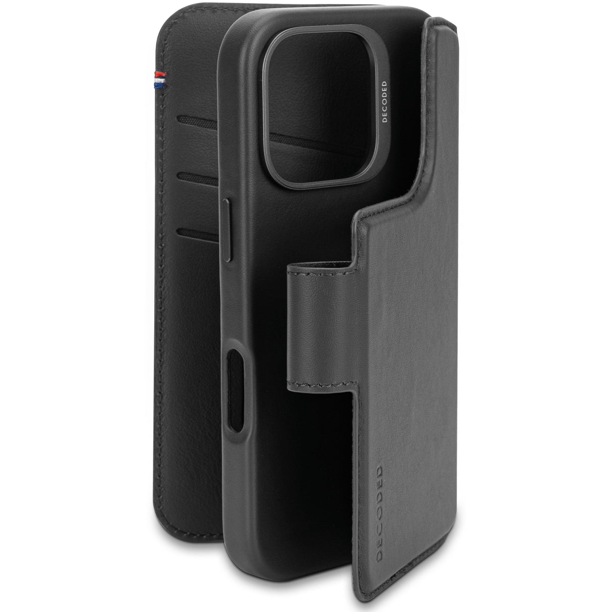 Decoded Leather Detachable Wallet Do Iphone 16 Pro Magsafe Negro