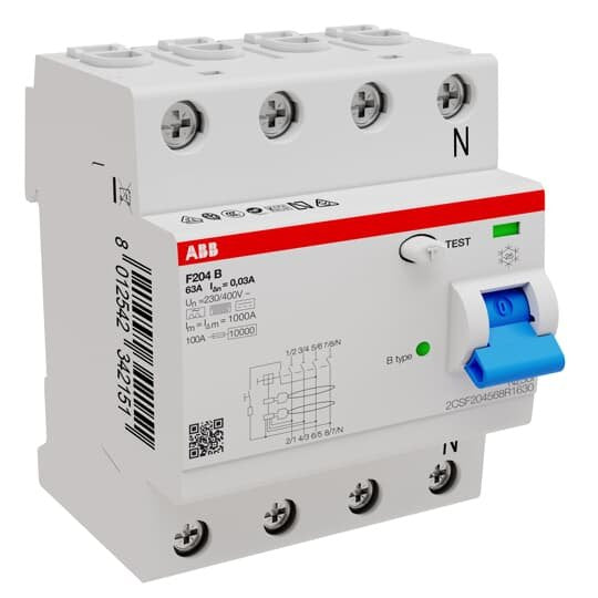 Fi-Schutzschalter Typ F204b-63 0,03 B 4p 63a 30ma Allstromsensitiv
