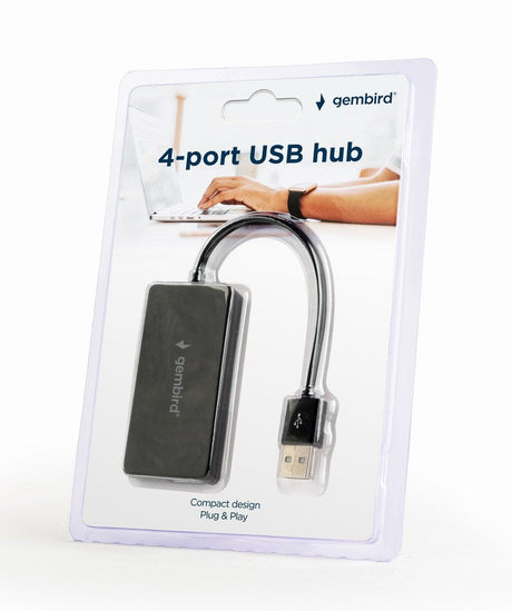 EAN 8716309117647 - Gembird UHB-U2P4-04 hub de interfaz USB 2.0 480 Mbit/s Negro imagen 3