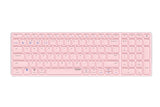 Teclado Rapoo Wireless Y Bluetooth E9700m Portugues 2.4ghz Bt 3.0 5.0 Diseã±O Ultrafino Bateria Rosa Base Aluminio Multi Mode
