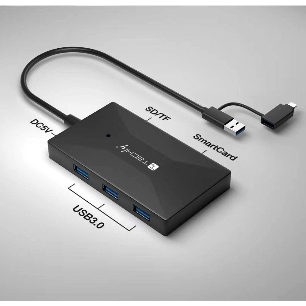 Techly Multi-Kartenleser Und Hub Usb-A C