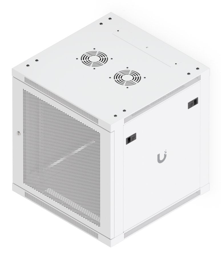 Fully Assembled Wall-Mount Rack With Built-In Fans And Uacc-Rack-12u-Wall-600-P