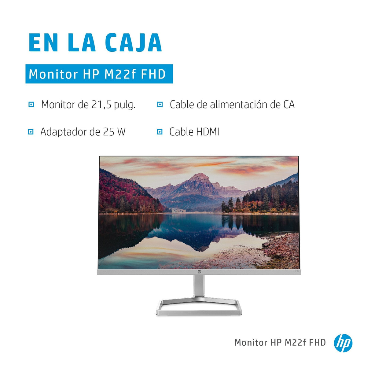 Monitor Hp M22f 21.5" Fhd 5ms Vga Hdmi 1920x1080 Cable Hdmi Incluido