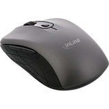Ratón Inline 3 En 1, Bluetooth + 2x 2,4 Ghz, 5 Botones, Óptico, Gris/Negro