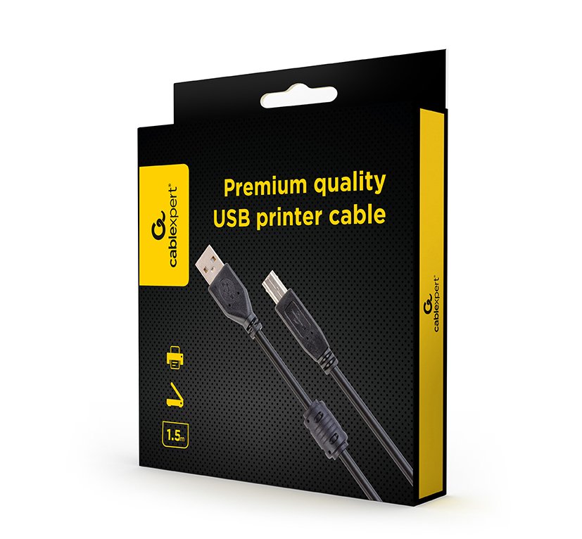 Gembird Cable De Impresora Usb 2.0, 1,5 M Ccfb-Usb2-Ambm-1.5m