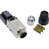 Conector Inline Rj45 Cat.8.1 2000mhz, Instalable En Campo, Blindado, Con Tapa Roscada