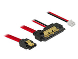 Delock 85242 Cable Sata De 6 Gb/S Hembra De 7 Contactos + Alimentación Hembra De 2 Contactos > Sata De 22 Contactos Hembra Recto (5 V) De 30 Cm