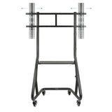 Tooq Soporte De Pantalla De Suelo Con Ruedas 60"-105" - Bloqueo De Ruedas - Sistema Antirrobo - Gestion De Cables -