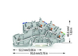 Wago 2203-7546 Installationsetagen- Klemme,N L Pe,Erdgeschoss Grn-Gelb,Grau