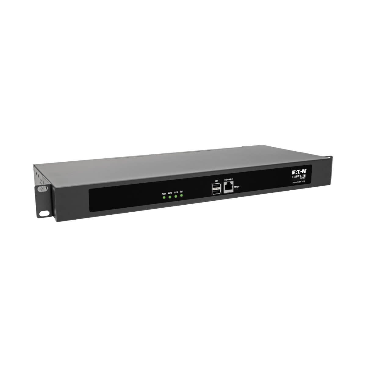 Eaton Tripp Lite Series 16-Port Serial Console Server, Usb Ports (2) - Dual Gbe Nic, 4 Gb Flash, Desktop 1u Rack, Ta - 1gbe, Rs-232 - 1u