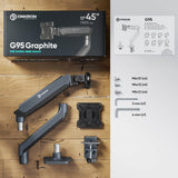 Monitor Acc Desk Mount/17-45" Graphite G95-G Onkron