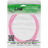 Inline® Cable De Red Slim, Cat.6a, S/Ftp, Tpe (Lszh) Flexible, Poe, Magenta, 3m