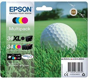 Epson 34xl - Pack De 4 - Xl - Negro, Amarillo, Cyan