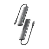 Aisens Usb-C Dock 7 En 1, Usb-C A 1xhdmi, 2xusb-A Usb2.0, 1xusb-A Usb3.0, 1xusb-C Pd 100w, 1xsd, 1xmicro Sd, Gris, 15cm