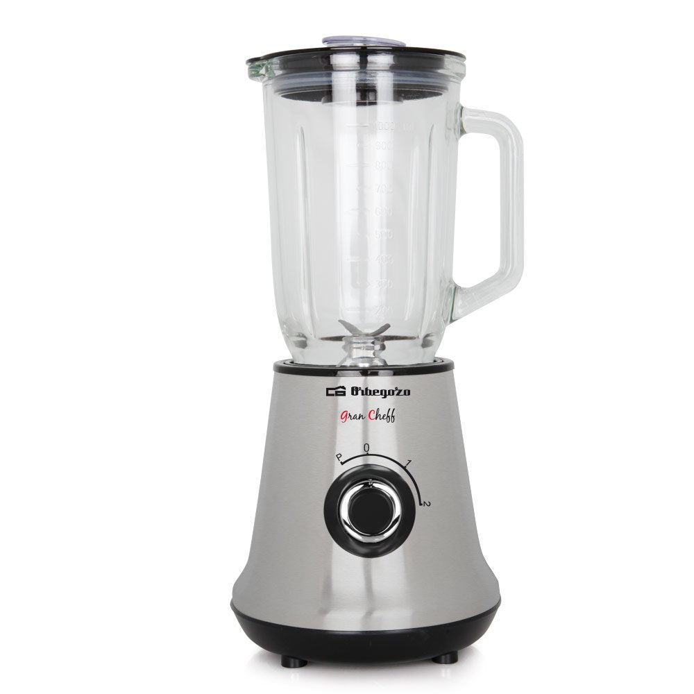 Orbegozo Bv 3500 Batidora De Vaso Saludable - Jarra De Cristal 1.5l - Cuchilla Acero Inoxidable - 2 Velocidades -
