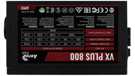 EAN 4713105962819 - Aerocool VX PLUS 800 unidad de fuente de alimentación 800 W 20+4 pin ATX ATX Negro imagen 3