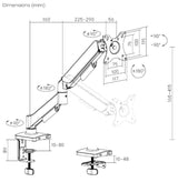 Single Gas Spring Monitor  Mount