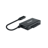 Tooq Adaptador Usb 3.0 Usb-C A Sata Para Discos Duros De 2.5? Y 3.5? Con Alimentador - Negro
