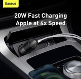 Baseus Share Together Fast Z Gniazdem Zapalniczki, 2x Usb, 120w (Szara)