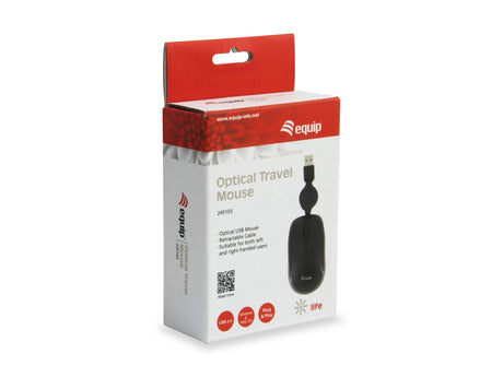 EAN 4015867208540 - Equip 245103 ratón Viajes Ambidextro USB tipo A Óptico 1000 DPI imagen 4