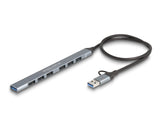 EAN 4043619642731 - DeLOCK 64273 hub de interfaz USB 3.2 Gen 1 (3.1 Gen 1) Type-C 5000 Mbit/s Gris imagen 2