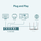 Tp-Link Switch 5 Puertos 10/100/1gbit  Switch/ 5 Puertos Rj45/ 10-100-1000mbps