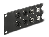 Delock 88054 Patchpanel Tipo-D De 10", 12 Puertos 2u Negro