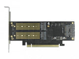 Tarjeta Delock Pci Express X16 Para 1 X M.2 Llave B + 1 X Nvme M.2 Llave M + 1 X Msata -
