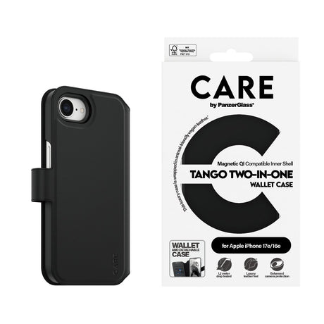 EAN 5715685021435 - PanzerGlass CARE™ by ® Tango 2-in-1 Wallet Case w. Qi iPhone 17e | 16e funda para teléfono móvil Negro imagen 3