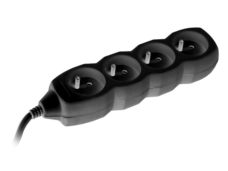 Tracer Tralis44615 Regleta 3m 4 Salidas Negro