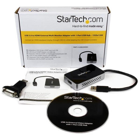 EAN 0065030850629 - StarTech.com USB32HDEH Adaptador gráfico USB 1920 x 1200 Pixeles Negro imagen 5