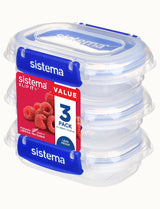 Simema Fiambrera Set Klip It Plus 3 X 180 Ml Azul