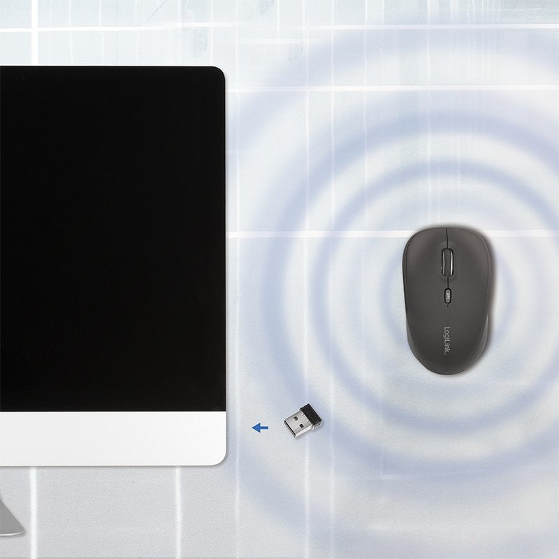 Ratón Logilink Id0193  Oficina Mano Derecha Rf Inalámbrico Óptico 1600 Dpi