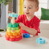 Juego De Habilidad De Juguete Apilable Con Anillos De Madera De Fisher-Price Hxt77